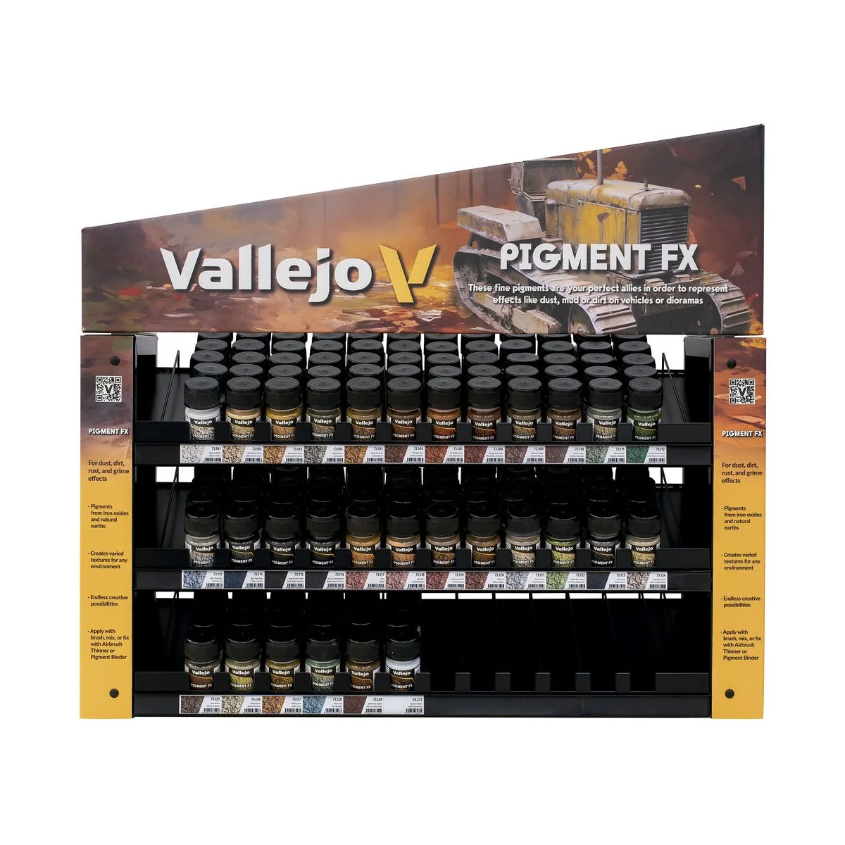 Pigments (Assortment of 216 bottles 35ml) 35 ml - Vallejo EX740FULL
