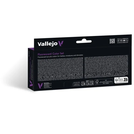 Fluorescent Color Set 18 ml - Vallejo 72214 Fluorescent Color Set 18 ml - Vallejo 72214