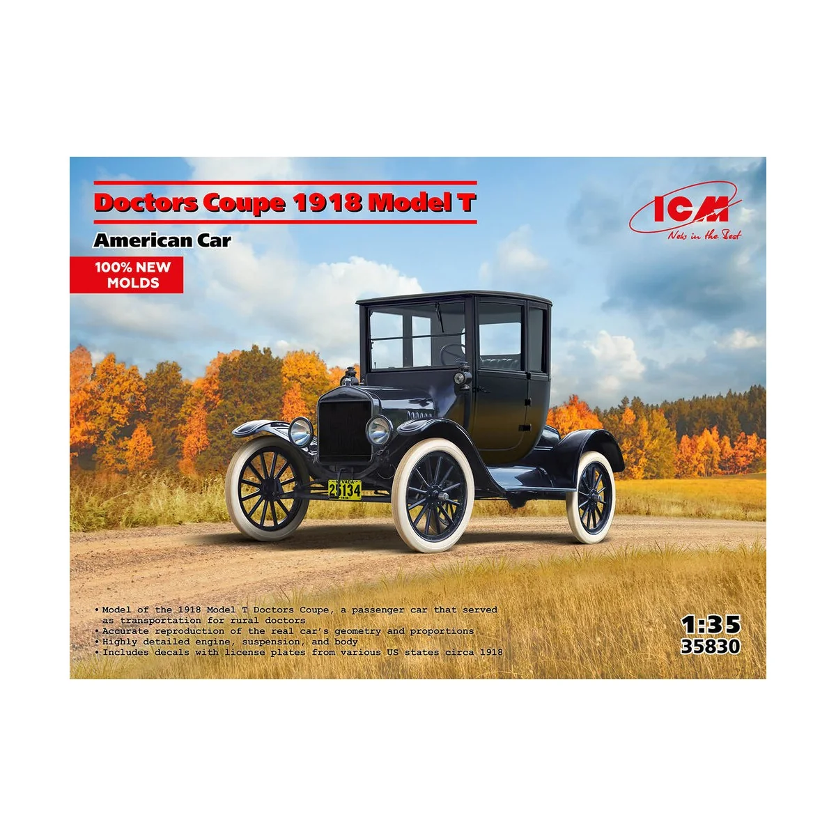 Doctors Coupe 1917 Model T, American Car (100% new moulds), 1/35 - ...