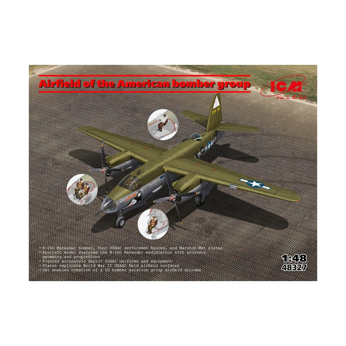Airfield of the American bomber group, 1/48 - ICM 48327