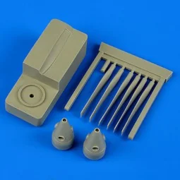 OV-1 Mohawk propellers w/tool f. Roden - Quickboost QB48 584