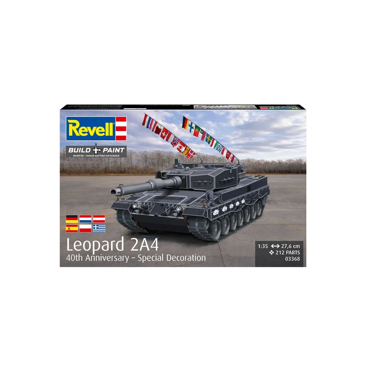 Leopard 2A4 - Special Decoration 40th anniversary, 1/35 - Revell 03368 Leopard 2A4 - Special Decoration 40th anniversary, 1/35 - Revell 03368