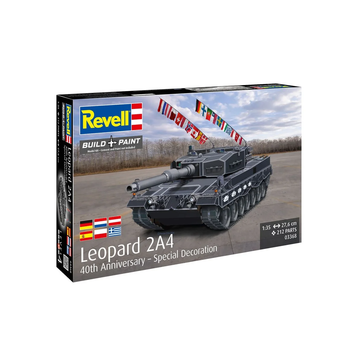 Leopard 2A4 - Special Decoration 40th anniversary, 1/35 - Revell 03368 Leopard 2A4 - Special Decoration 40th anniversary, 1/35 - Revell 03368