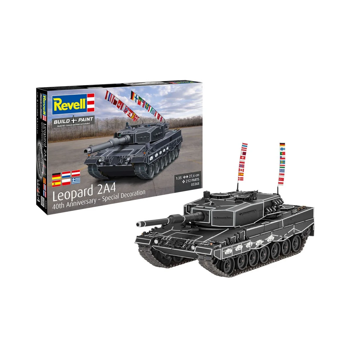 Leopard 2A4 - Special Decoration 40th anniversary, 1/35 - Revell 03368 Leopard 2A4 - Special Decoration 40th anniversary, 1/35 - Revell 03368