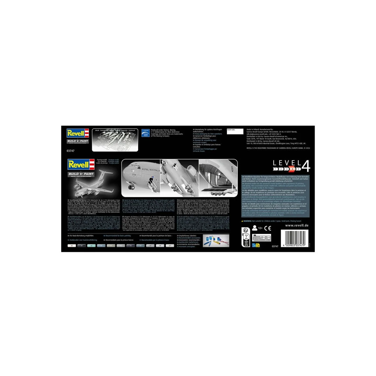 Boeing C-17A Globemaster III, 1/144 - Revell 03747 Boeing C-17A Globemaster III, 1/144 - Revell 03747