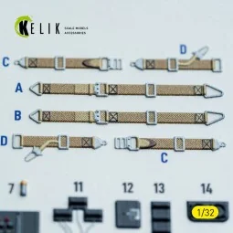 Ju-87G - interior 3D decals for Hasegawa kit, 1/32 - Kelik K32047