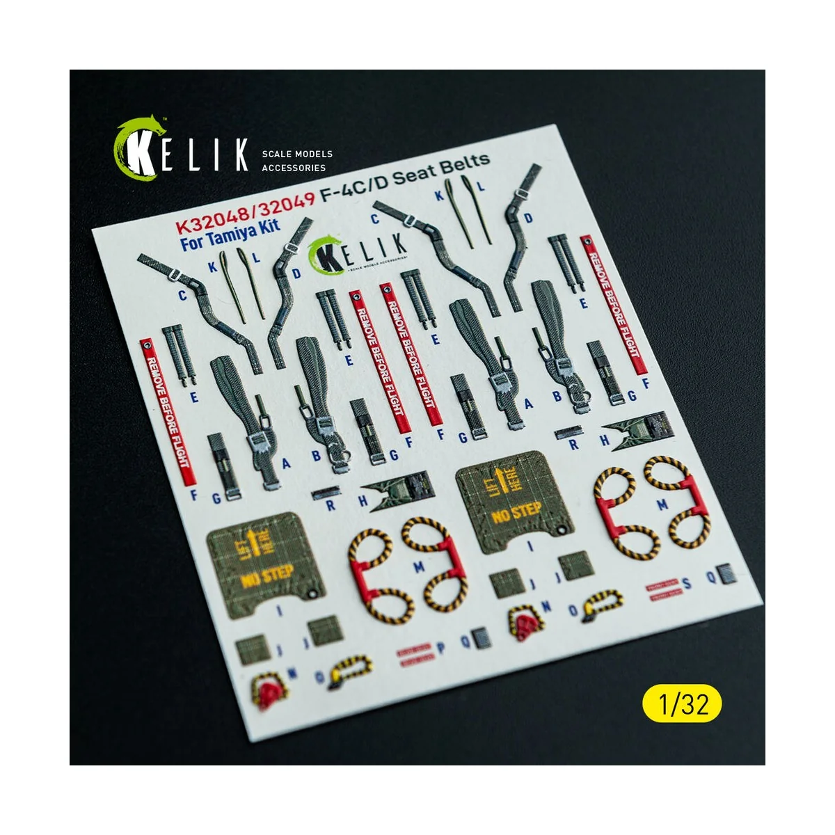 F-4D - interior 3D decals for Tamiya kit, 1/32 - Kelik K32049