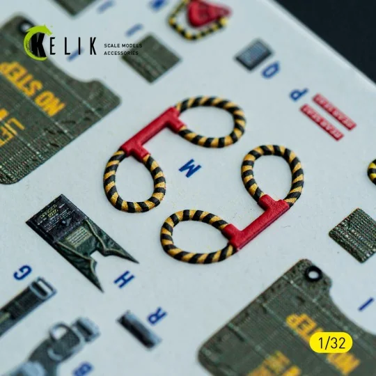 F-4D - interior 3D decals for Tamiya kit, 1/32 - Kelik K32049