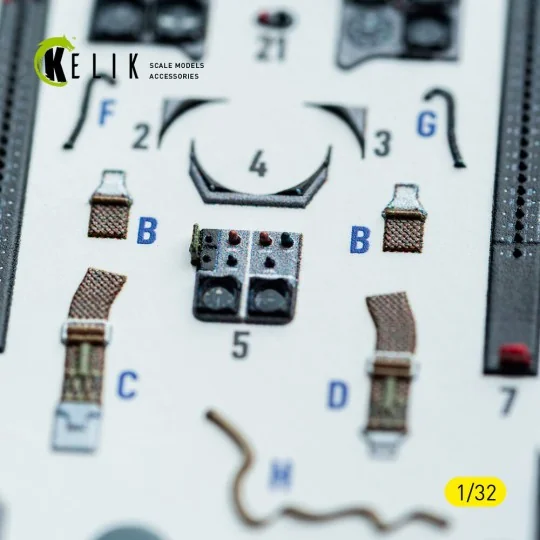 F-86D - interior 3D decals for Kitty Hawk/Zimi models kit, 1/32 - K...