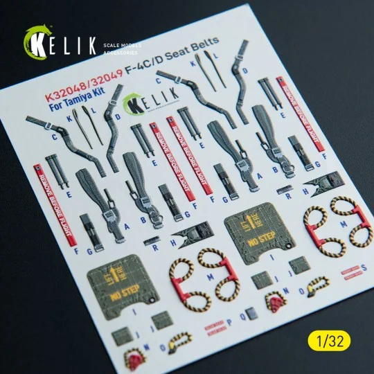 F-4C - interior 3D decals for Tamiya kit, 1/32 - Kelik K32048