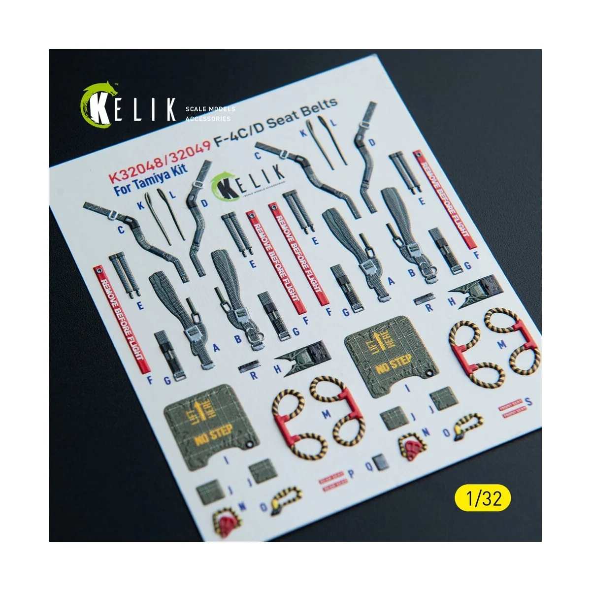 F-4C - interior 3D decals for Tamiya kit, 1/32 - Kelik K32048