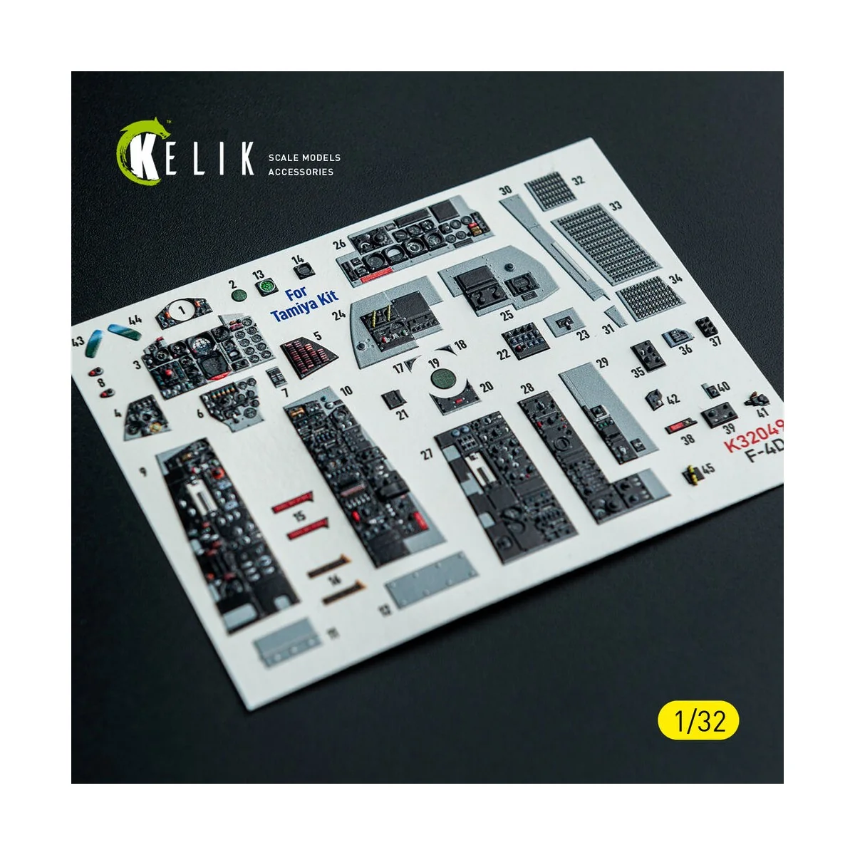 F-4D - interior 3D decals for Tamiya kit, 1/32 - Kelik K32049