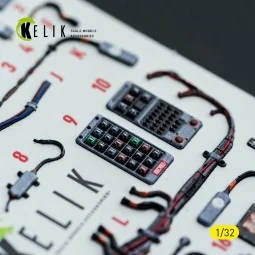 F-15C (early) - interior 3D decals for Tamiya kit, 1/32 - Kelik K32051