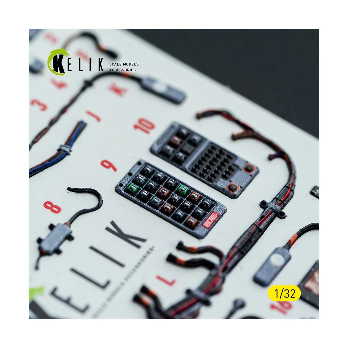 F-15C (early) - interior 3D decals for Tamiya kit, 1/32 - Kelik K32051