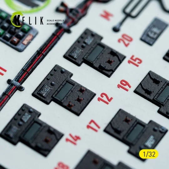 F-15C (early) - interior 3D decals for Tamiya kit, 1/32 - Kelik K32051