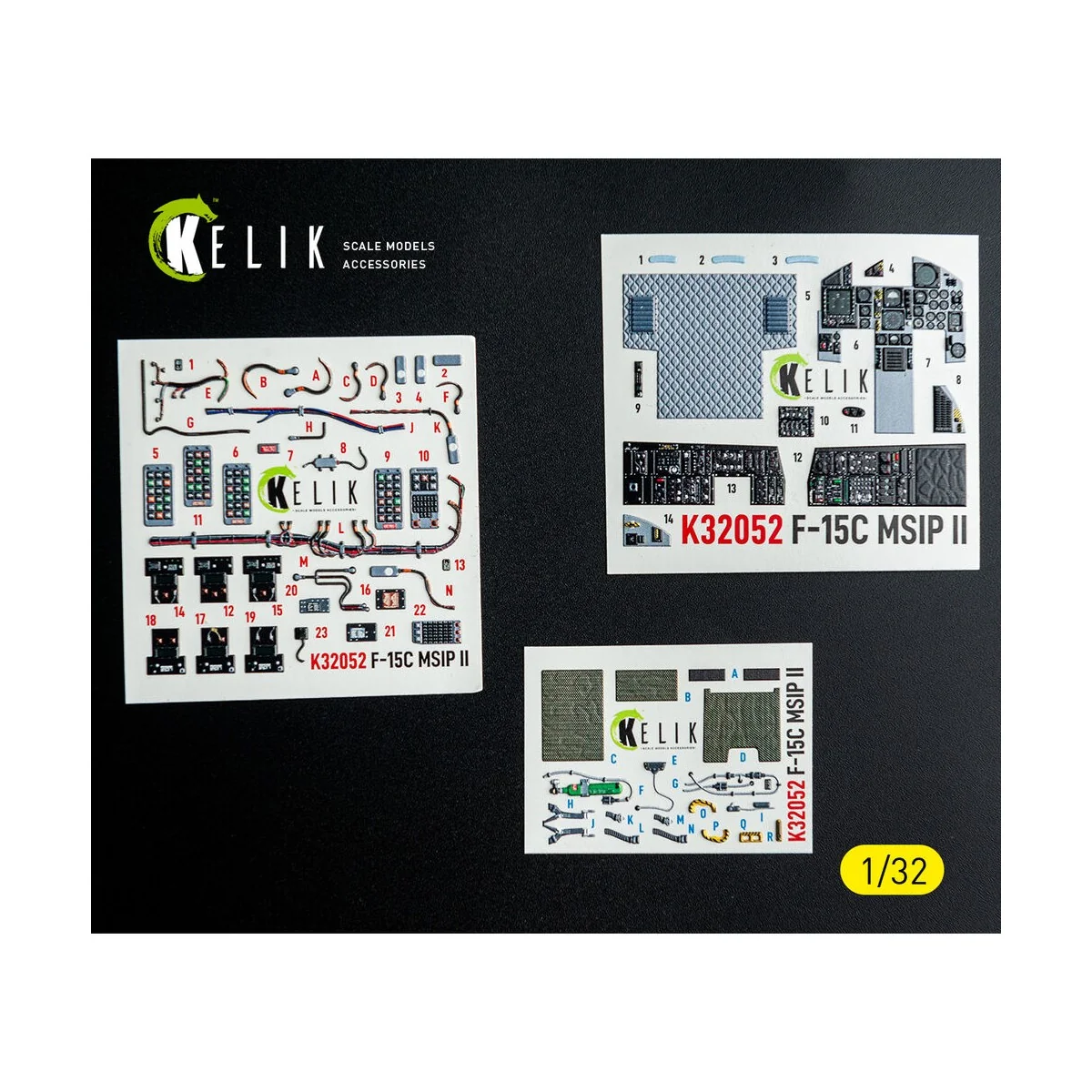 F-15C MSIP II- interior 3D decals for Tamiya kit, 1/32 - Kelik K32052 F-15C MSIP II- interior 3D decals for Tamiya kit, 1/32 - Kelik K32052