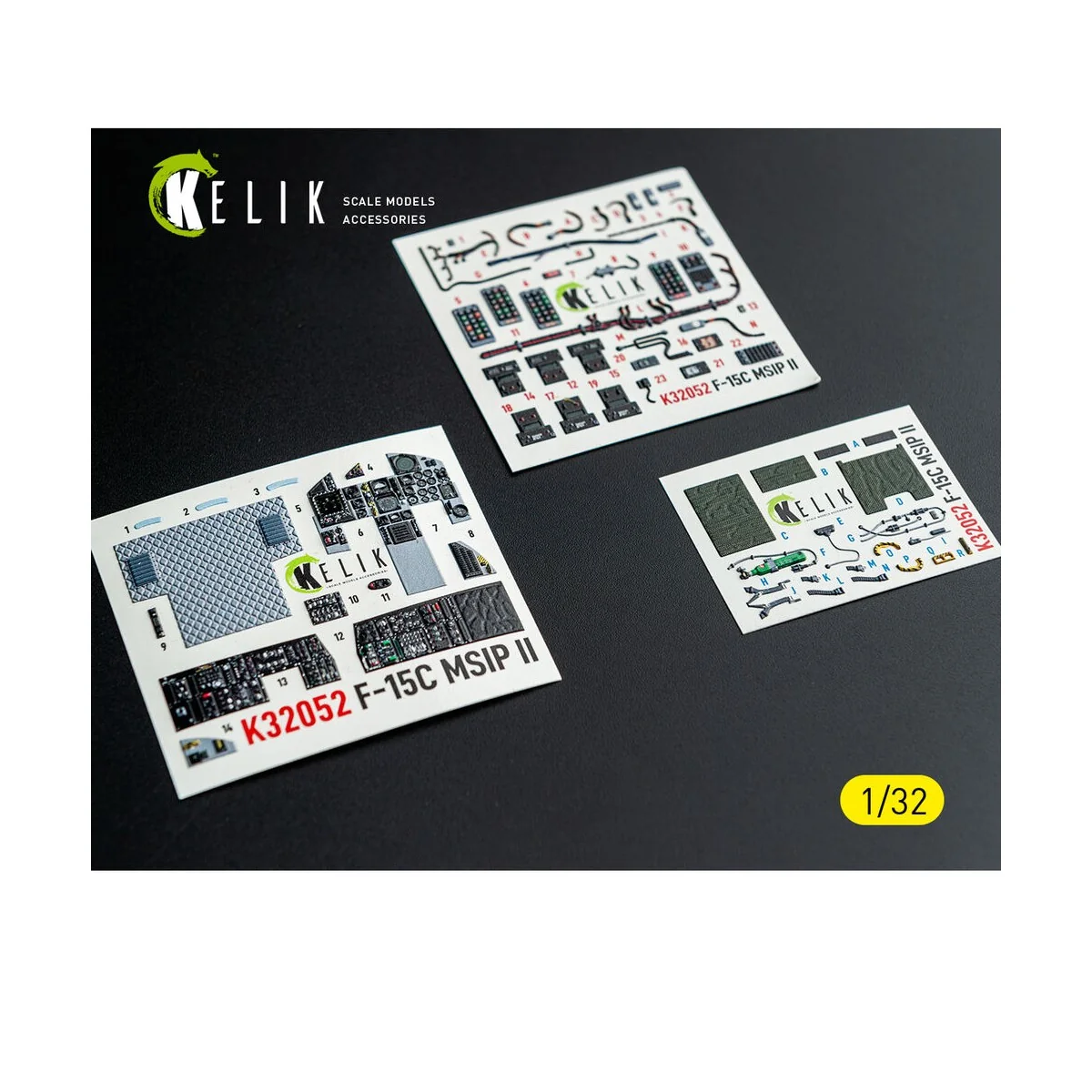 F-15C MSIP II- interior 3D decals for Tamiya kit, 1/32 - Kelik K32052 F-15C MSIP II- interior 3D decals for Tamiya kit, 1/32 - Kelik K32052