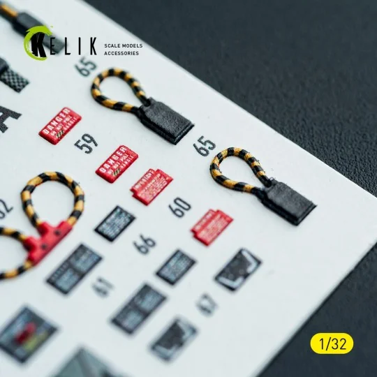 F-14A - interior 3D decals for Tamiya kit, 1/32 - Kelik K32053