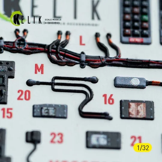 F-15C (early) - interior 3D decals for Tamiya kit, 1/32 - Kelik K32051