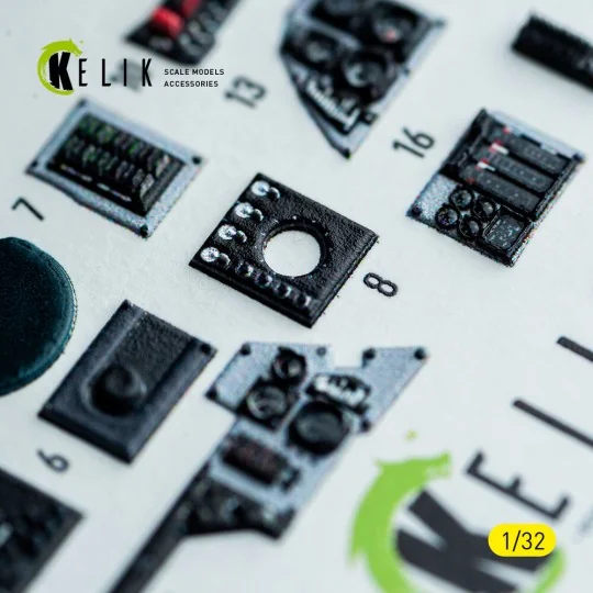 F-14A - interior 3D decals for Tamiya kit, 1/32 - Kelik K32053