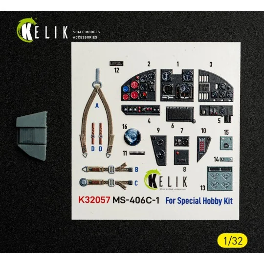 MS-406C-1 - interior 3D decals for Special Hobby kit, 1/32 - Kelik ... MS-406C-1 - interior 3D decals for Special Hobby kit, 1/32 - Kelik ...