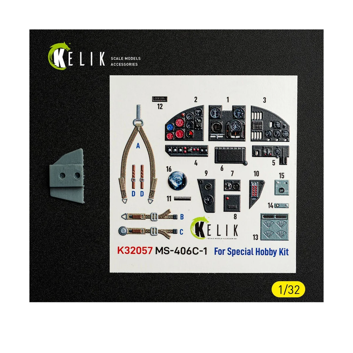 MS-406C-1 - interior 3D decals for Special Hobby kit, 1/32 - Kelik ... MS-406C-1 - interior 3D decals for Special Hobby kit, 1/32 - Kelik ...