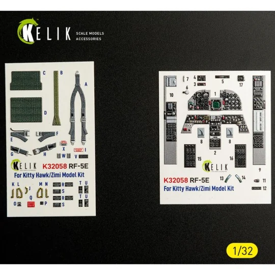 RF-5E - interior 3D decals for Kitty Hawk/Zimi models kit, 1/32 - K...