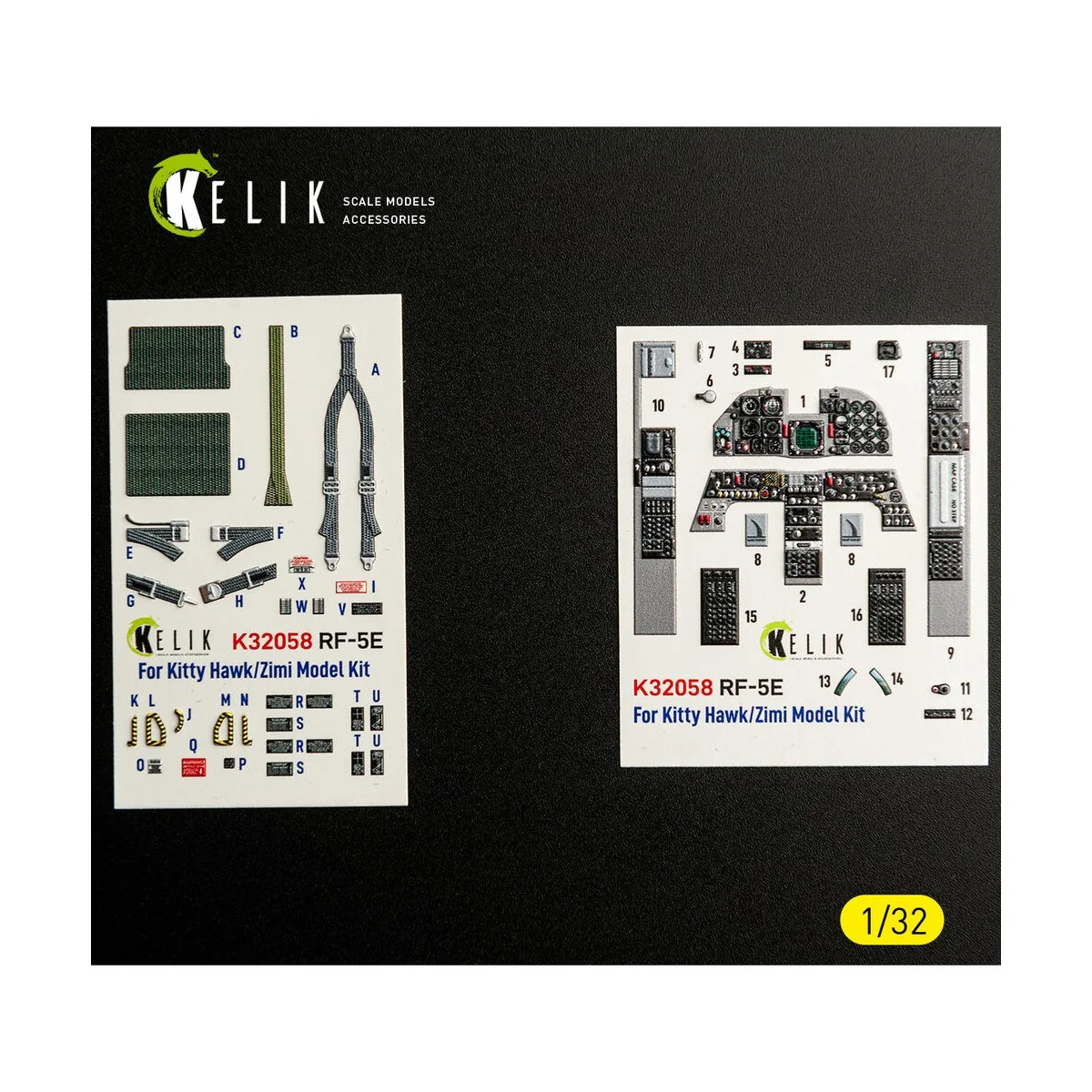 RF-5E - interior 3D decals for Kitty Hawk/Zimi models kit, 1/32 - K...