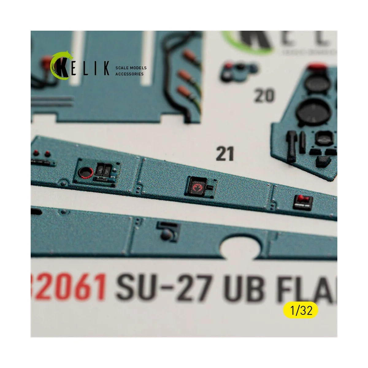 SU-27UB Flanker C - interior 3D decals for Trumpeter kit, 1/32 - Ke... SU-27UB Flanker C - interior 3D decals for Trumpeter kit, 1/32 - Ke...