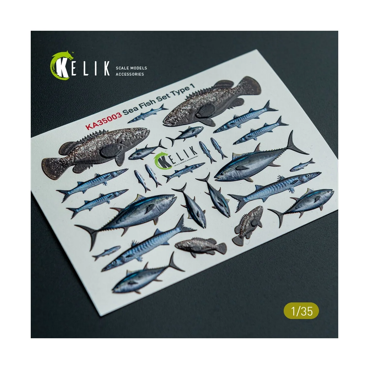 Sea Fish set Type 1 - 3D Decal for dioramas, 1/35 - Kelik KA35003