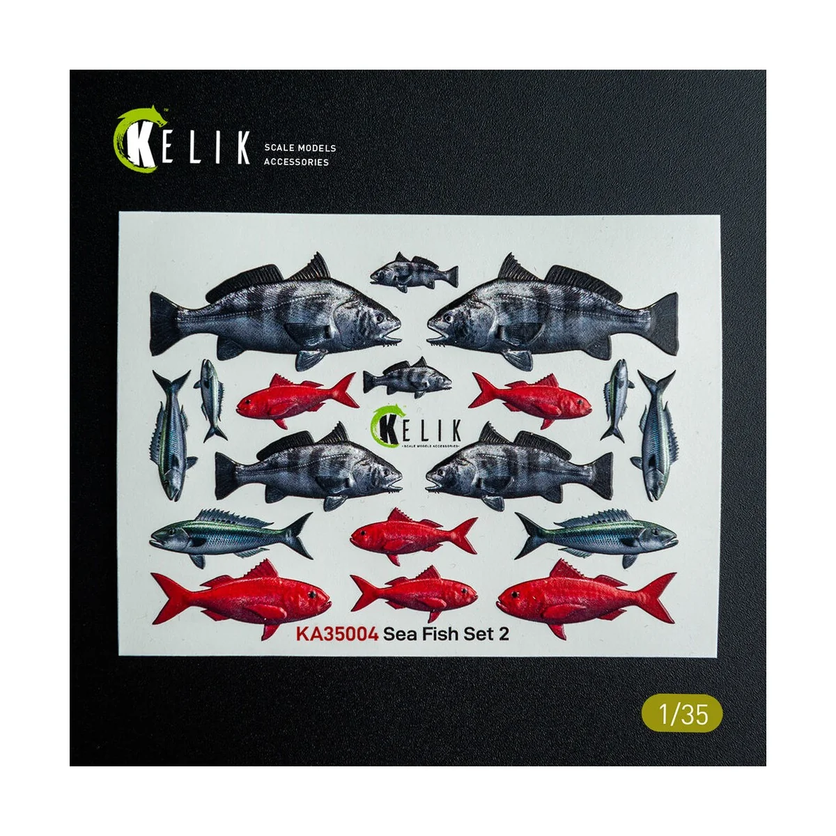 Sea Fish set Type 2 - 3D Decal for dioramas, 1/35 - Kelik KA35004