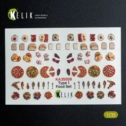 Food Set Type 1 - 3D Decal for dioramas, 1/35 - Kelik KA35008