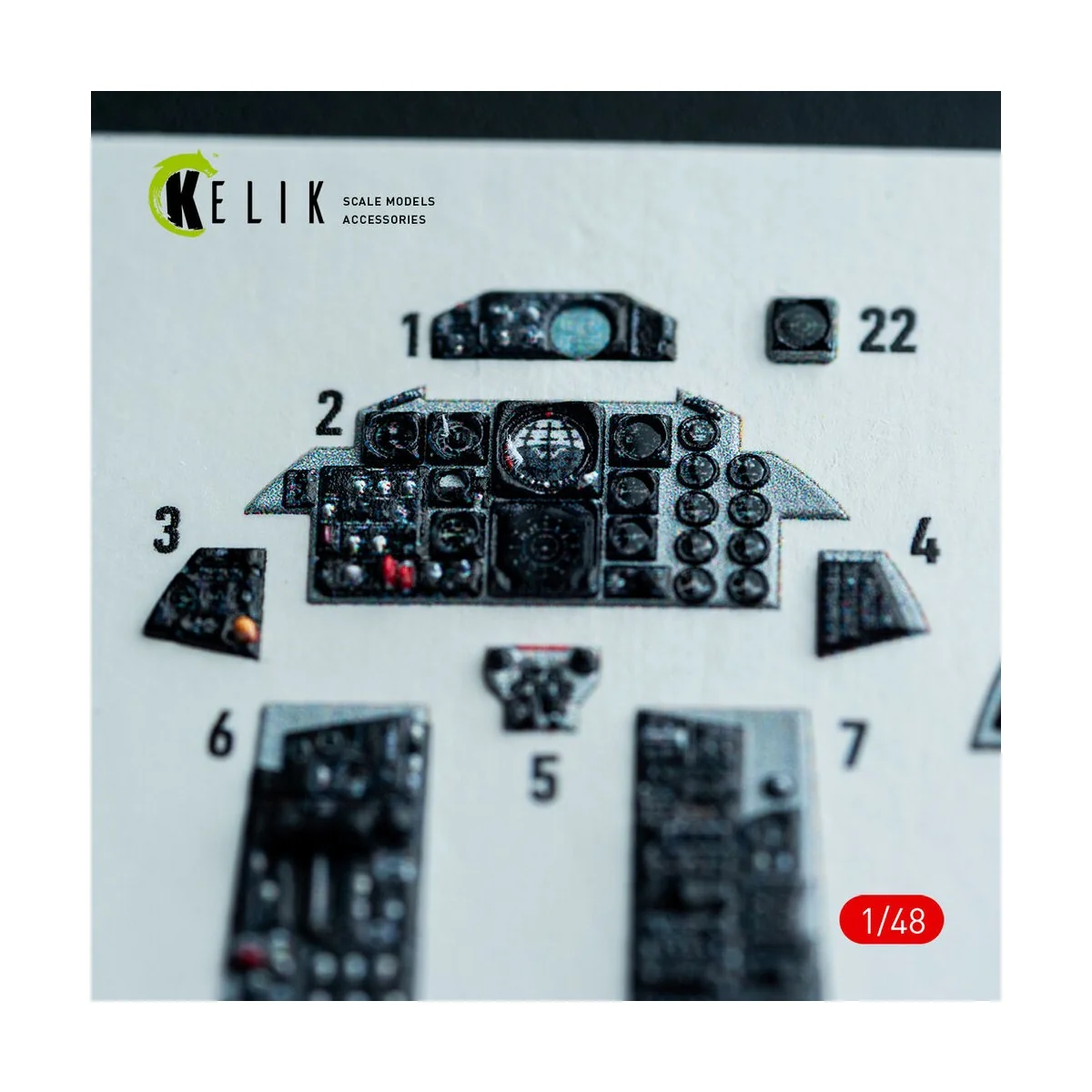 F-4J/S - interior 3D decals for Hasegawa kit, 1/48 - Kelik K48147