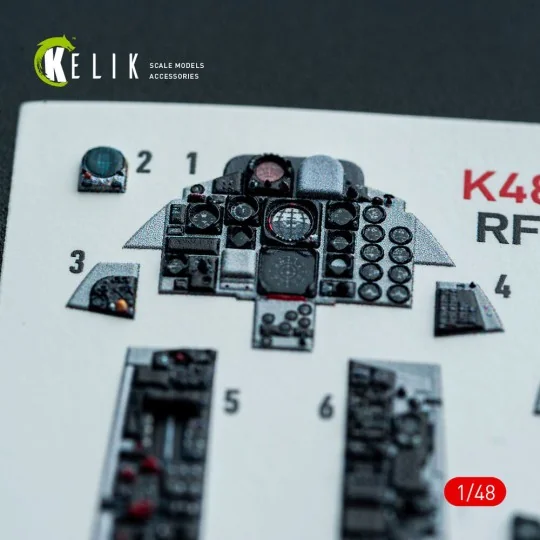 RF-4E - interior 3D decals for Hasegawa kit, 1/48 - Kelik K48146