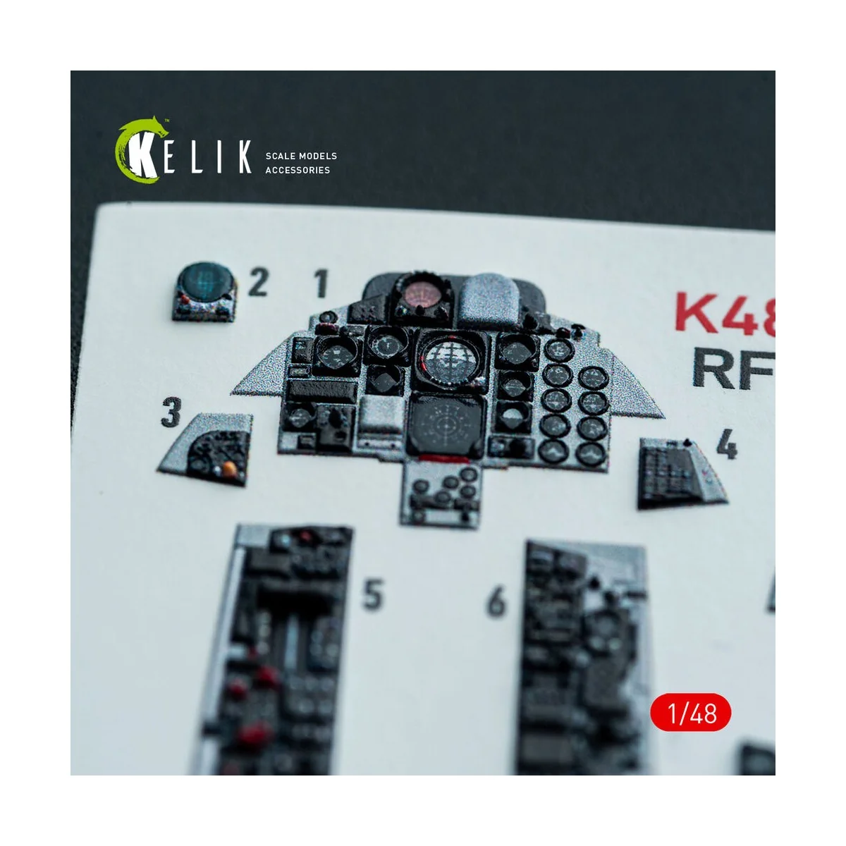RF-4E - interior 3D decals for Hasegawa kit, 1/48 - Kelik K48146