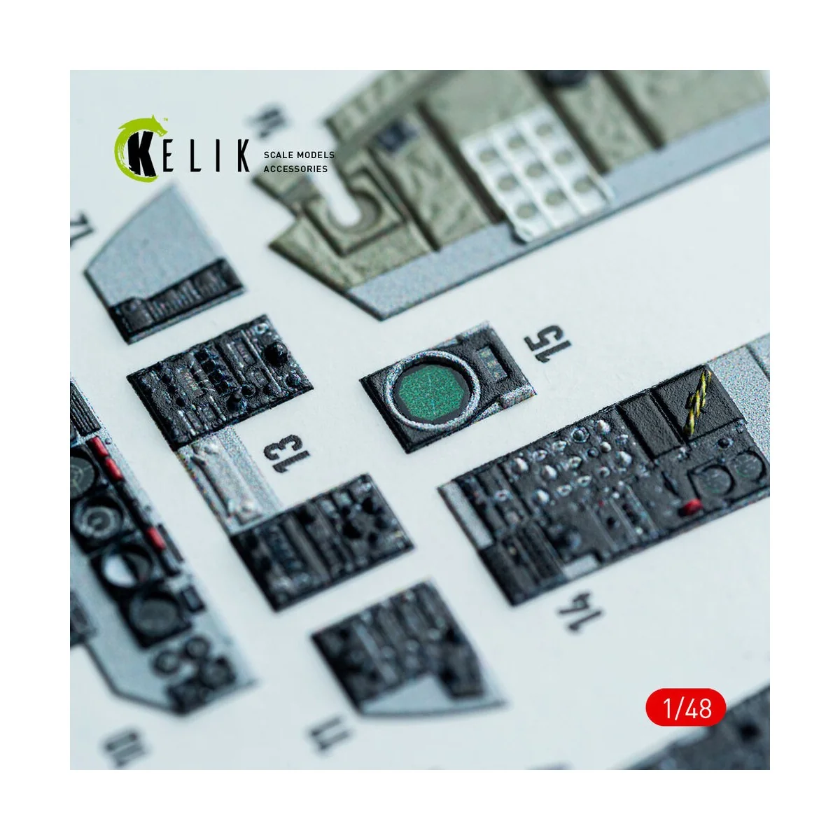 F-4J/S - interior 3D decals for Hasegawa kit, 1/48 - Kelik K48147