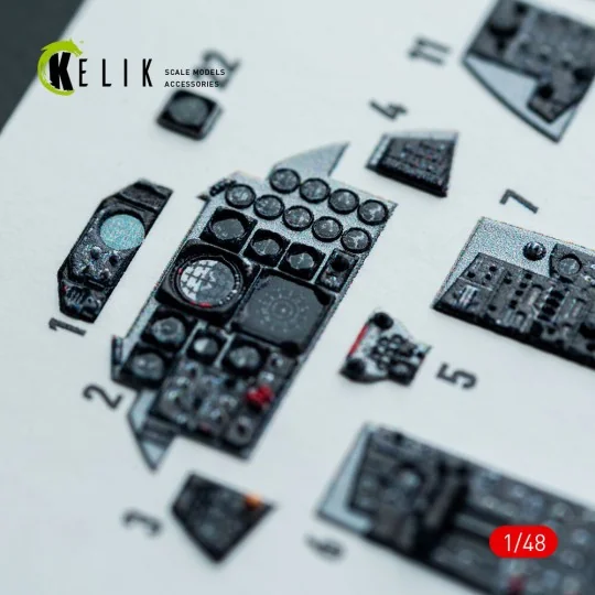 F-4J/S - interior 3D decals for Hasegawa kit, 1/48 - Kelik K48147