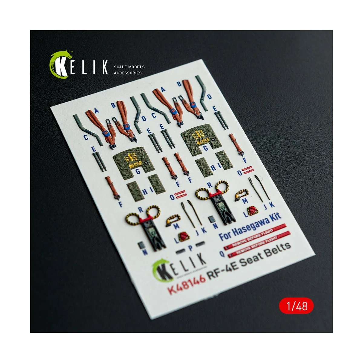 RF-4E - interior 3D decals for Hasegawa kit, 1/48 - Kelik K48146