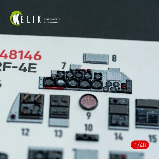 RF-4E - interior 3D decals for Hasegawa kit, 1/48 - Kelik K48146
