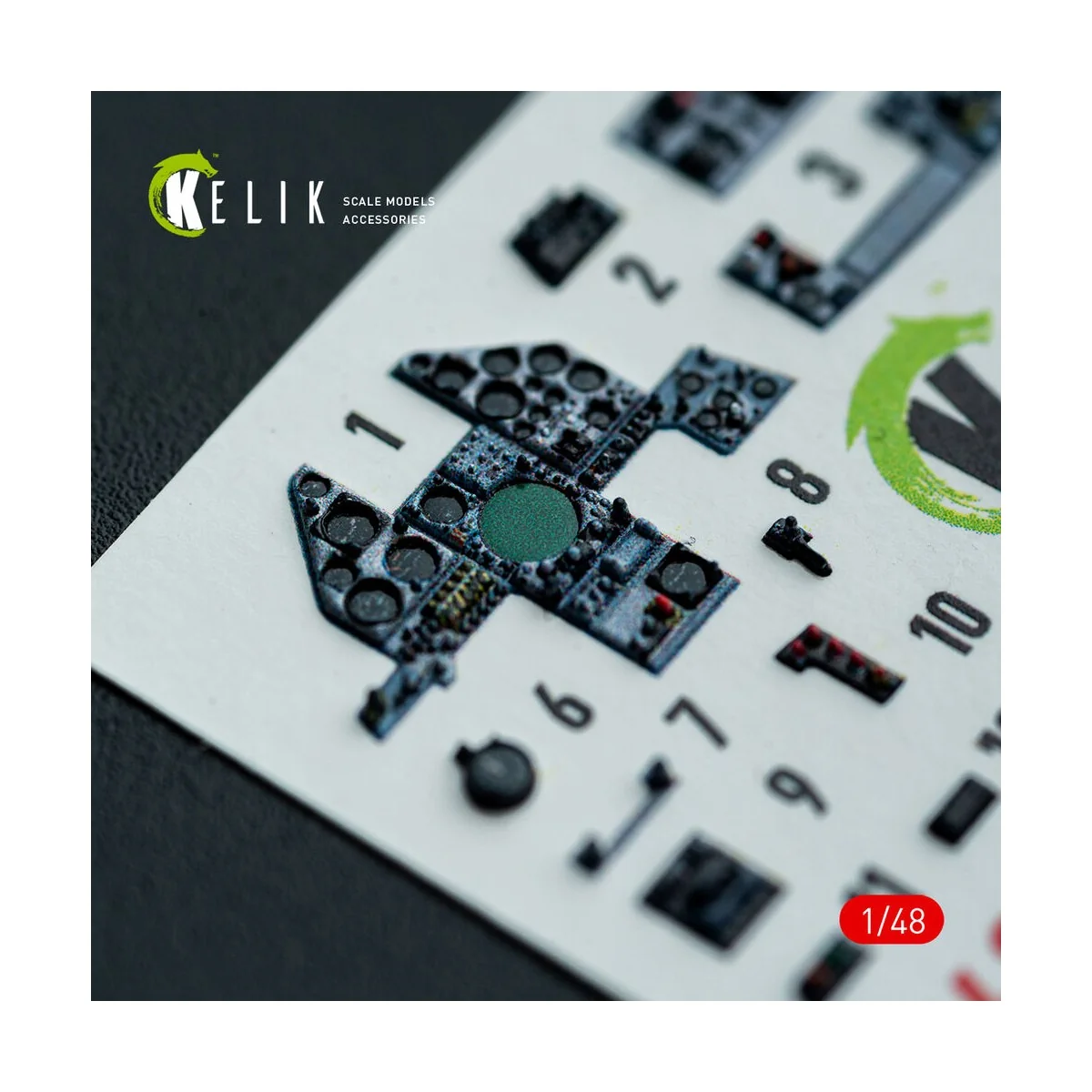 HARRIER GR3 - interior 3D decals for Kinetic kit, 1/48 - Kelik K48151