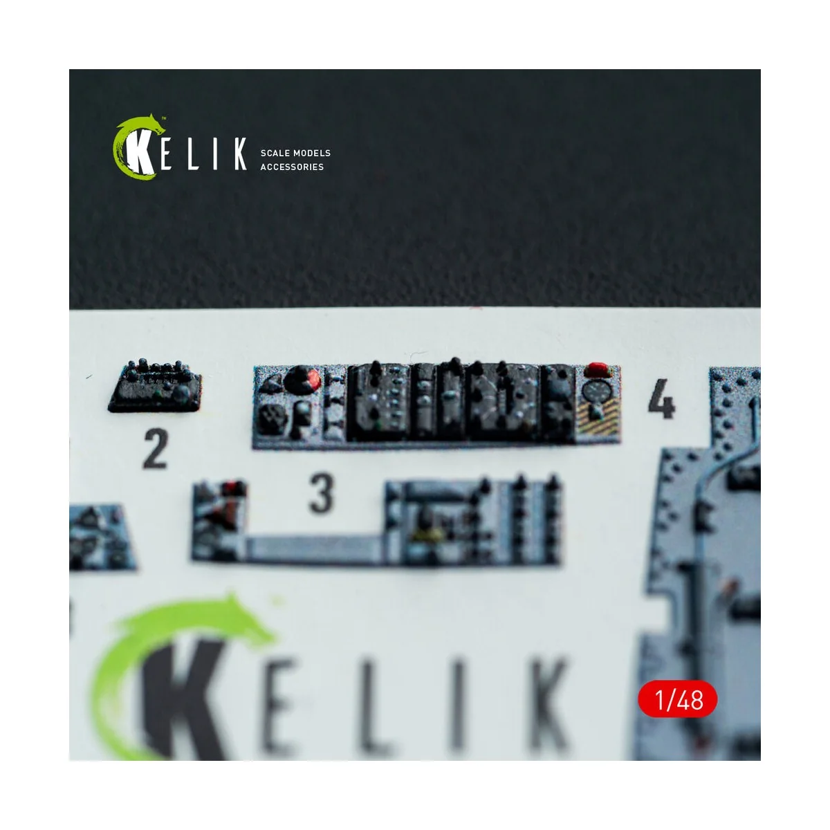 HARRIER GR3 - interior 3D decals for Kinetic kit, 1/48 - Kelik K48151