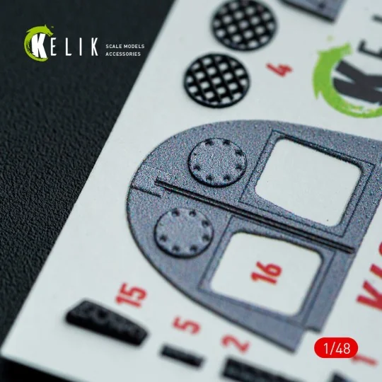 HARRIER GR3 - interior 3D decals for Kinetic kit, 1/48 - Kelik K48151