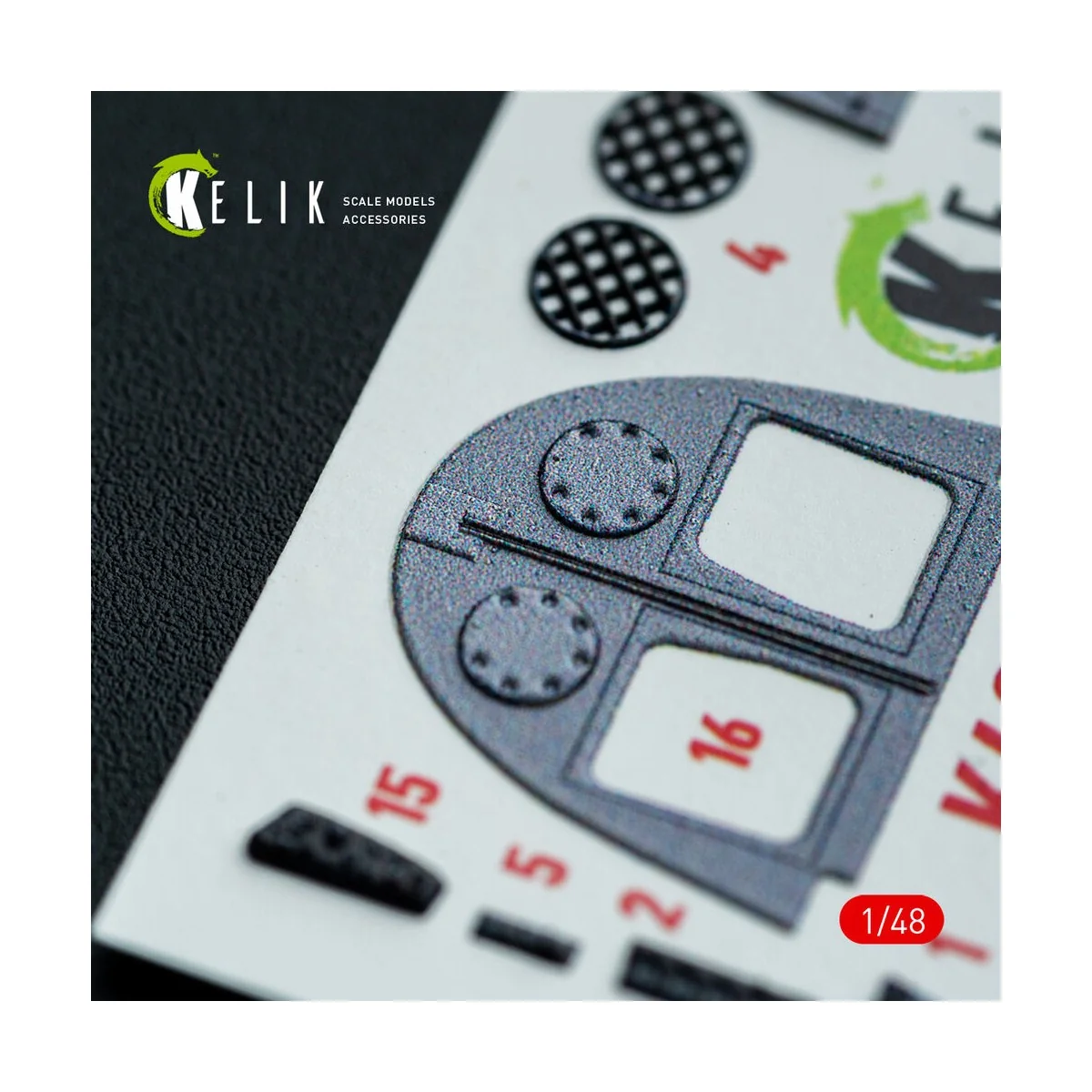 HARRIER GR3 - interior 3D decals for Kinetic kit, 1/48 - Kelik K48151