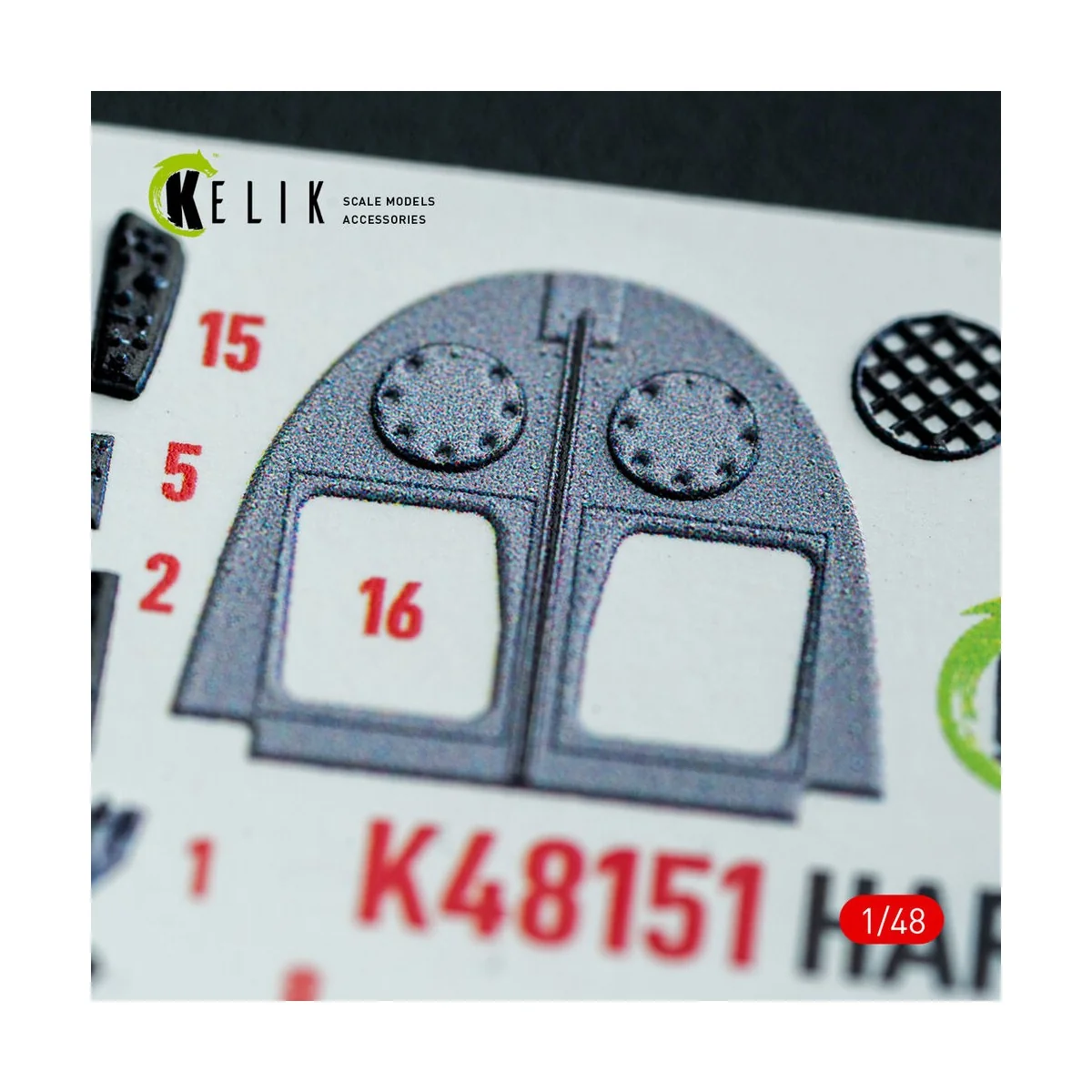 HARRIER GR3 - interior 3D decals for Kinetic kit, 1/48 - Kelik K48151