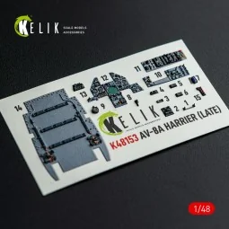 AV-8A HARRIER (Late) - interior 3D decals for Kinetic kit, 1/48 - K...