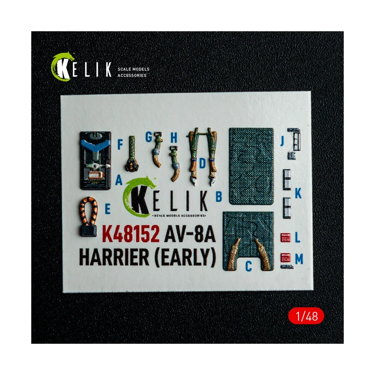 AV-8A HARRIER (Early) - interior 3D decals for Kinetic kit, 1/48 - ...
