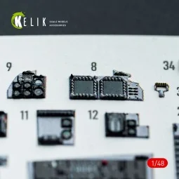 F-14D - interior 3D decals for GWH kit, 1/48 - Kelik K48159