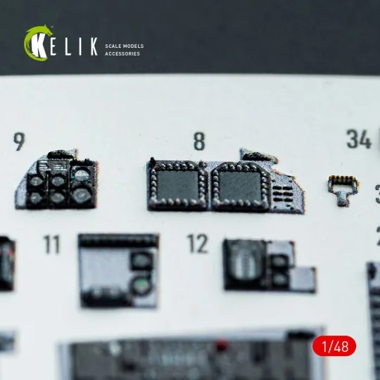 F-14D - interior 3D decals for GWH kit, 1/48 - Kelik K48159