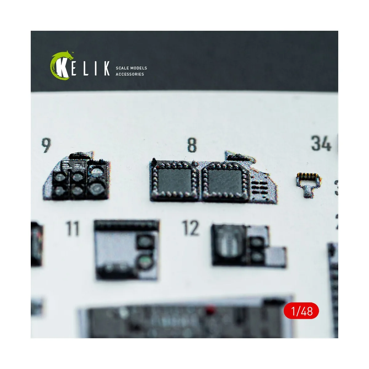 F-14D - interior 3D decals for GWH kit, 1/48 - Kelik K48159