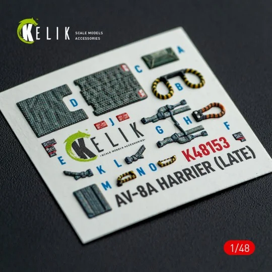AV-8A HARRIER (Late) - interior 3D decals for Kinetic kit, 1/48 - K...
